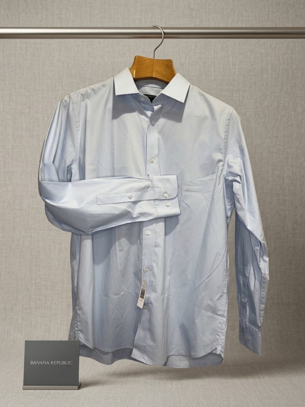 Banana Republic Men's Pale Blue Slim Fit Dress Shirt
